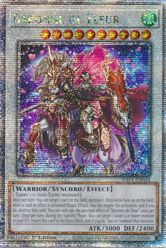 Baronne de Fleur [RA01-EN034] Quarter Century Secret Rare | Galaxy Games LLC