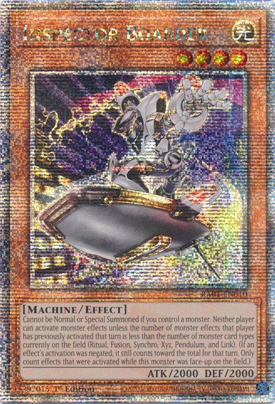 Inspector Boarder [RA01-EN010] Quarter Century Secret Rare | Galaxy Games LLC