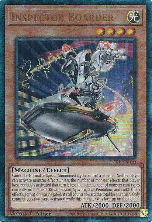 Inspector Boarder [RA01-EN010] Prismatic Ultimate Rare | Galaxy Games LLC