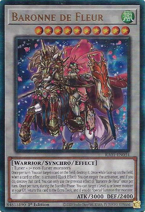 Baronne de Fleur [RA01-EN034] Prismatic Ultimate Rare | Galaxy Games LLC