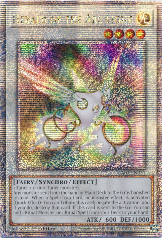 Herald of the Arc Light [RA01-EN031] Quarter Century Secret Rare | Galaxy Games LLC