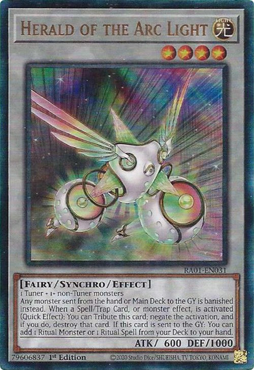 Herald of the Arc Light [RA01-EN031] Prismatic Ultimate Rare | Galaxy Games LLC