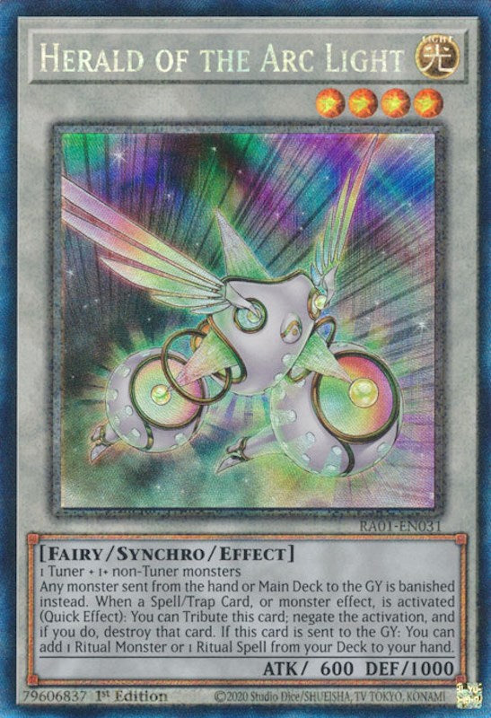 Herald of the Arc Light [RA01-EN031] Prismatic Collector's Rare | Galaxy Games LLC