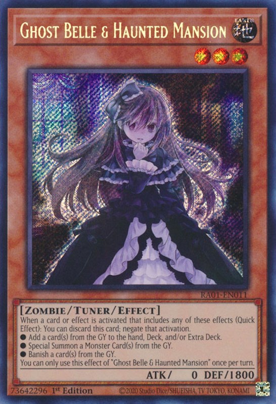 Ghost Belle & Haunted Mansion [RA01-EN011] Secret Rare | Galaxy Games LLC