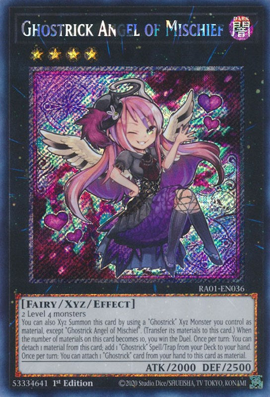 Ghostrick Angel of Mischief [RA01-EN036] Platinum Secret Rare | Galaxy Games LLC