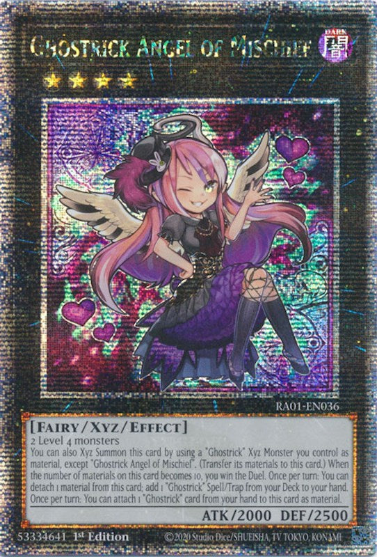 Ghostrick Angel of Mischief [RA01-EN036] Quarter Century Secret Rare | Galaxy Games LLC