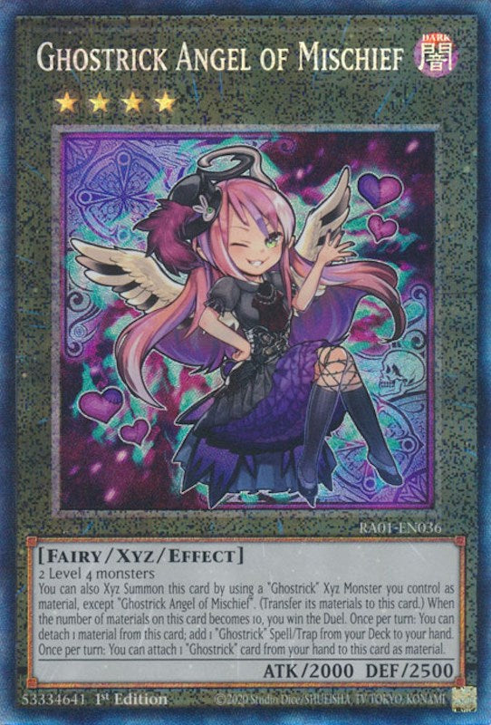 Ghostrick Angel of Mischief [RA01-EN036] Prismatic Collector's Rare | Galaxy Games LLC