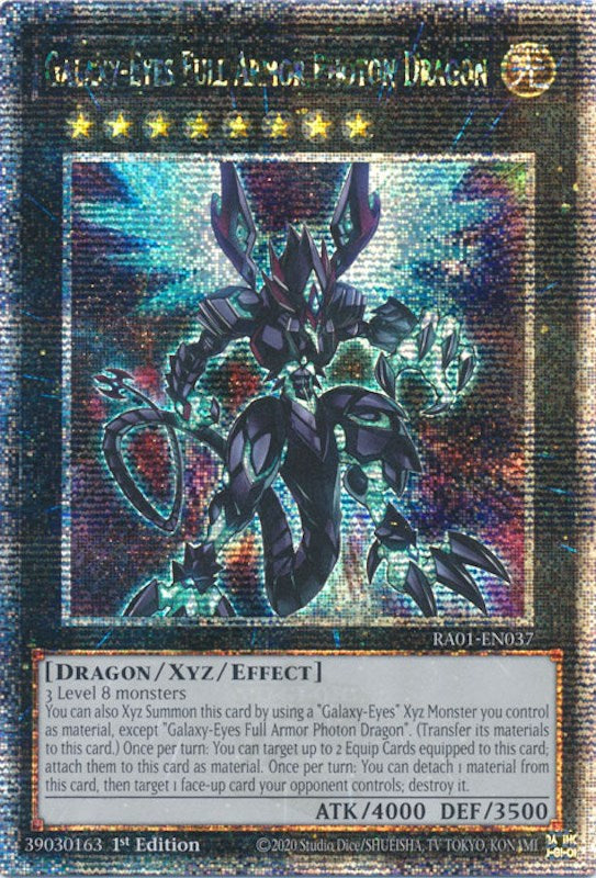 Galaxy-Eyes Full Armor Photon Dragon [RA01-EN037] Quarter Century Secret Rare | Galaxy Games LLC