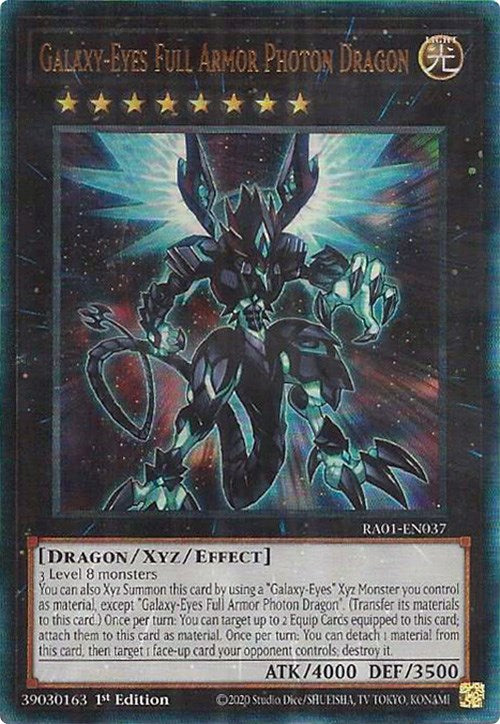 Galaxy-Eyes Full Armor Photon Dragon [RA01-EN037] Prismatic Ultimate Rare | Galaxy Games LLC