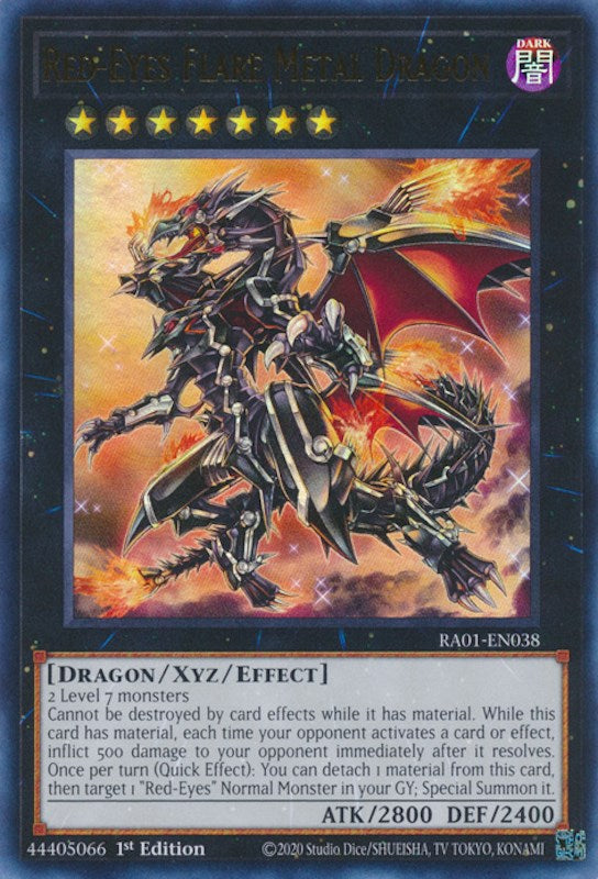 Red-Eyes Flare Metal Dragon [RA01-EN038] Ultra Rare | Galaxy Games LLC