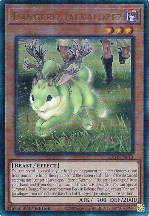 Danger!? Jackalope? [RA01-EN013] Prismatic Ultimate Rare | Galaxy Games LLC