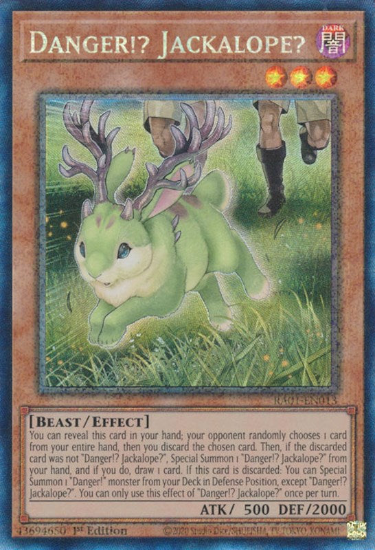 Danger!? Jackalope? [RA01-EN013] Prismatic Collector's Rare | Galaxy Games LLC