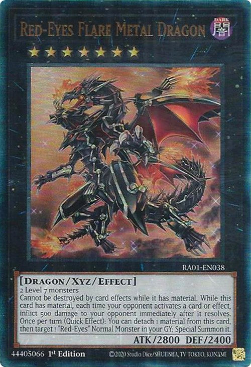 Red-Eyes Flare Metal Dragon [RA01-EN038] Prismatic Ultimate Rare | Galaxy Games LLC