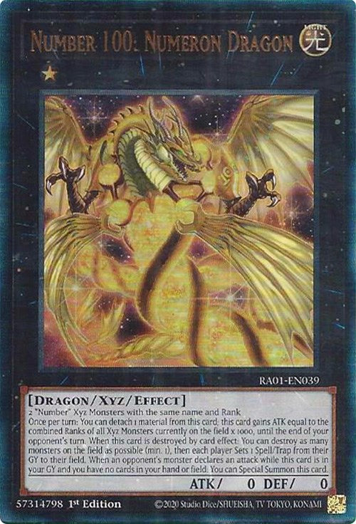 Number 100: Numeron Dragon [RA01-EN039] Prismatic Ultimate Rare | Galaxy Games LLC