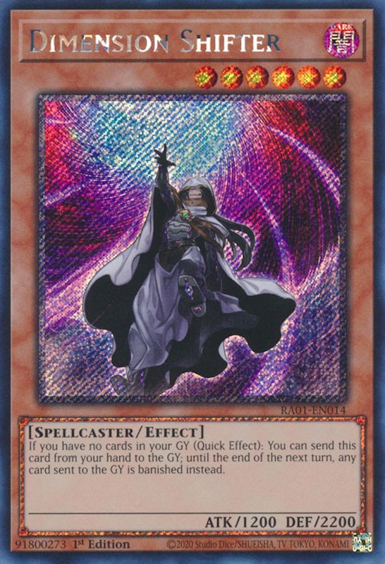 Dimension Shifter [RA01-EN014] Platinum Secret Rare | Galaxy Games LLC