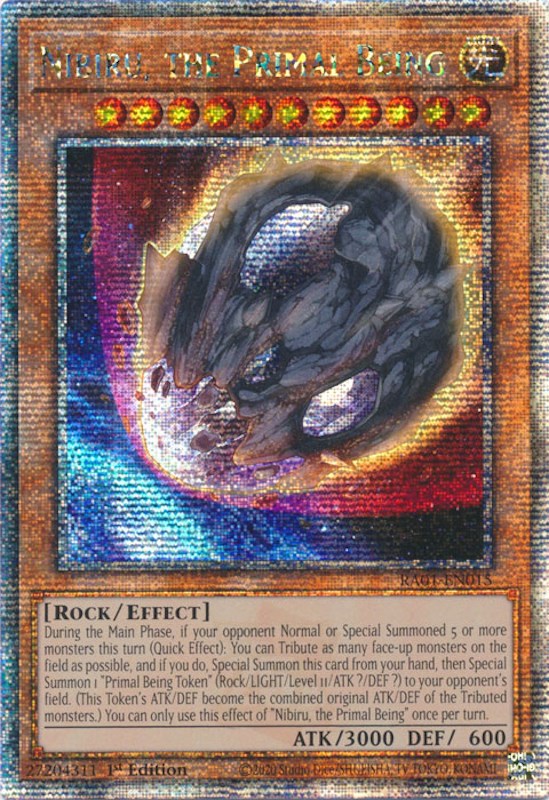 Nibiru, the Primal Being [RA01-EN015] Quarter Century Secret Rare | Galaxy Games LLC