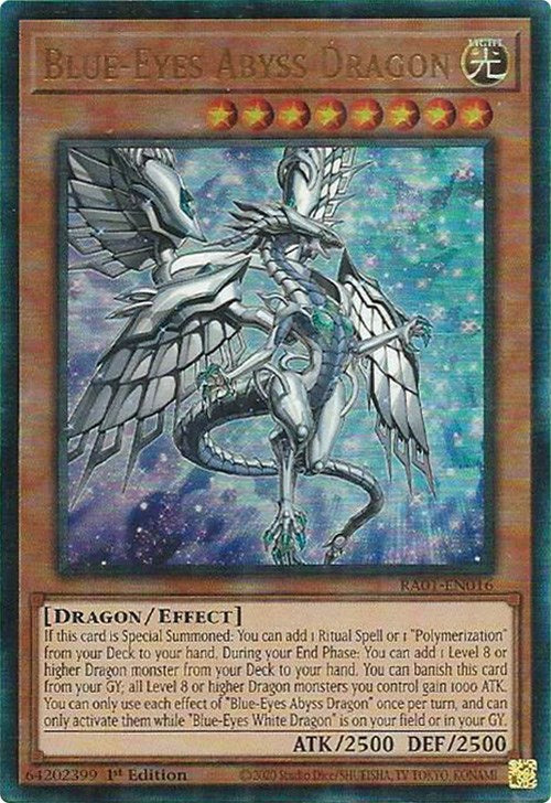 Blue-Eyes Abyss Dragon [RA01-EN016] Prismatic Ultimate Rare | Galaxy Games LLC