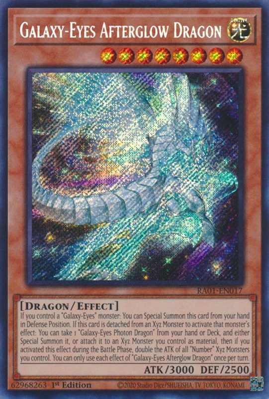 Galaxy-Eyes Afterglow Dragon [RA01-EN017] Secret Rare | Galaxy Games LLC