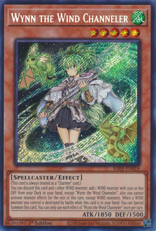 Wynn the Wind Channeler [RA01-EN018] Secret Rare | Galaxy Games LLC