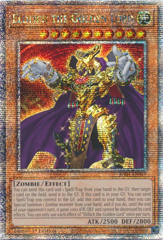 Eldlich the Golden Lord [RA01-EN019] Quarter Century Secret Rare | Galaxy Games LLC