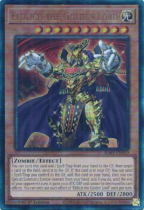 Eldlich the Golden Lord [RA01-EN019] Prismatic Ultimate Rare | Galaxy Games LLC