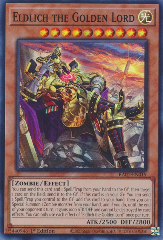 Eldlich the Golden Lord (Alternate Art) [RA01-EN019] Super Rare | Galaxy Games LLC