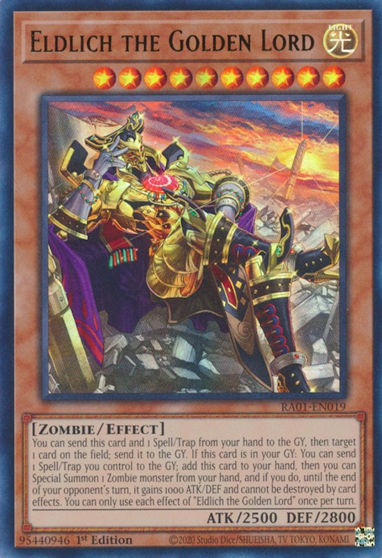 Eldlich the Golden Lord (Alternate Art) [RA01-EN019] Ultra Rare | Galaxy Games LLC