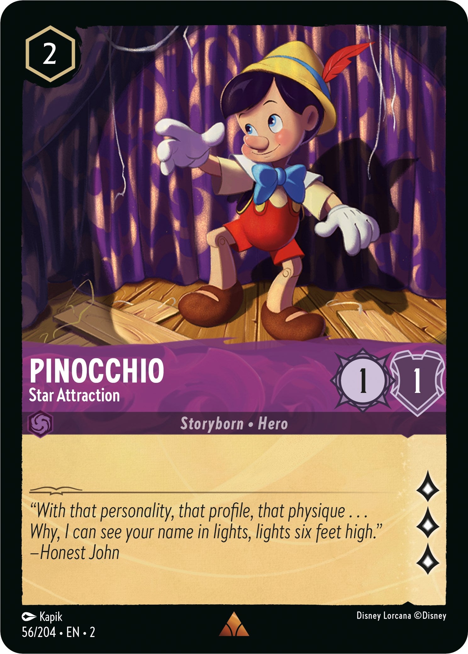 Pinocchio - Star Attraction (56/204) [Rise of the Floodborn] | Galaxy Games LLC