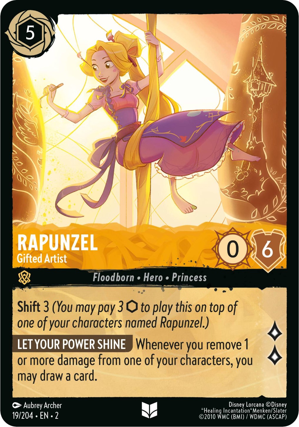 Rapunzel - Gifted Artist (19/204) [Rise of the Floodborn] | Galaxy Games LLC