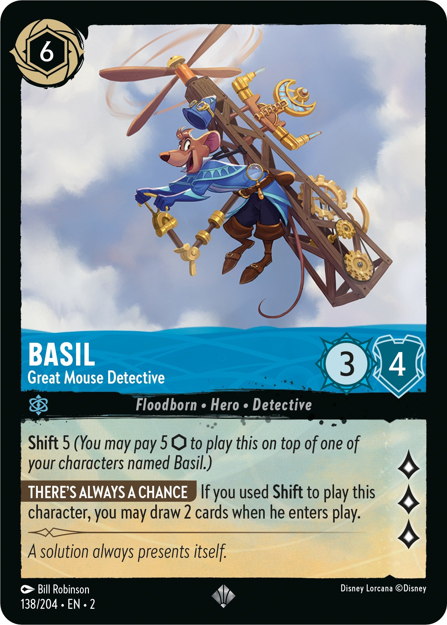 Basil - Great Mouse Detective (138/204) [Rise of the Floodborn] | Galaxy Games LLC
