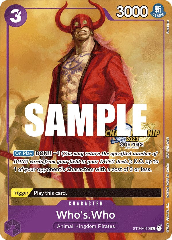 Who's.Who (CS 2023 Celebration Pack) [One Piece Promotion Cards] | Galaxy Games LLC