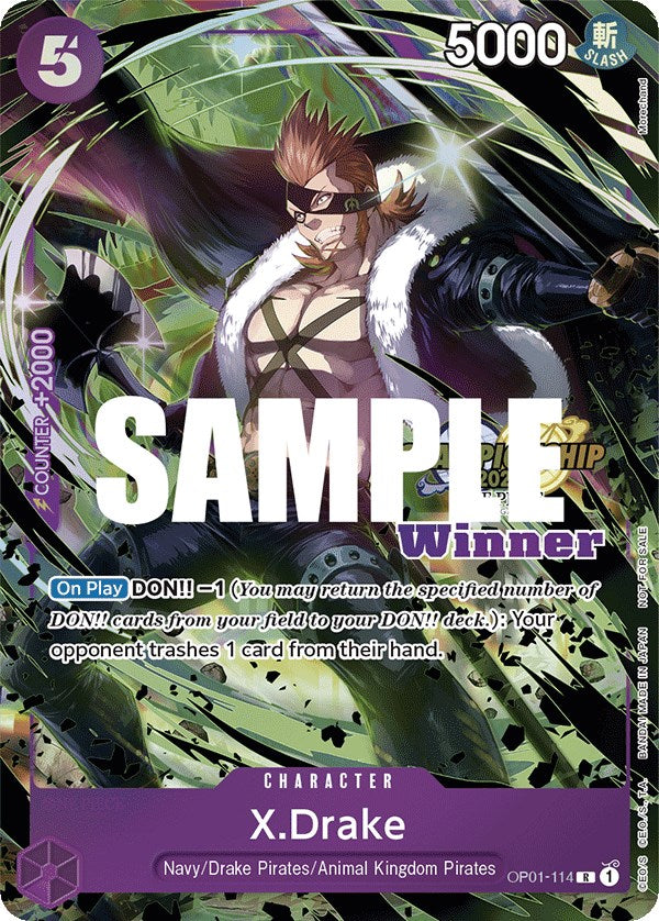 X.Drake (CS 2023 Top Players Pack) [Winner] [One Piece Promotion Cards] | Galaxy Games LLC
