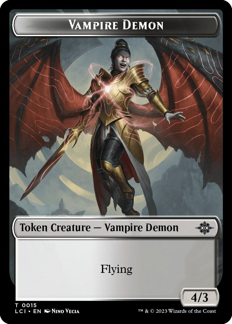 Vampire // Vampire Demon Double-Sided Token [The Lost Caverns of Ixalan Tokens] | Galaxy Games LLC