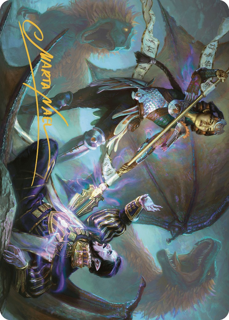 Huatli's Final Strike Art Card (Gold-Stamped Signature) [The Lost Caverns of Ixalan Art Series] | Galaxy Games LLC