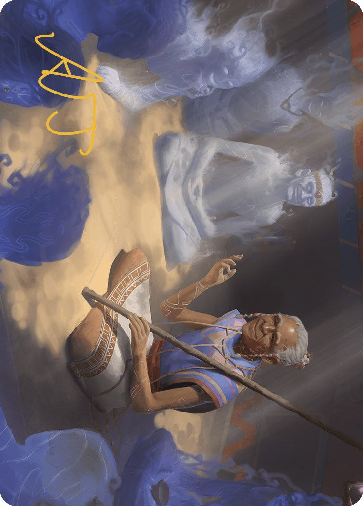 Ancestral Reminiscence Art Card (Gold-Stamped Signature) [The Lost Caverns of Ixalan Art Series] | Galaxy Games LLC