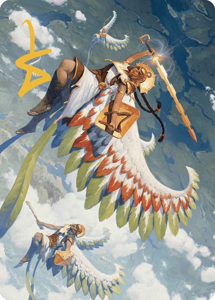 Resplendent Angel Art Card (5/81) (Gold-Stamped Signature) [The Lost Caverns of Ixalan Art Series] | Galaxy Games LLC