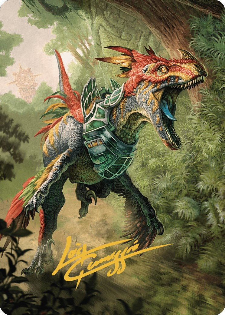 Dinosaur Token Art Card (Gold-Stamped Signature) [The Lost Caverns of Ixalan Art Series] | Galaxy Games LLC