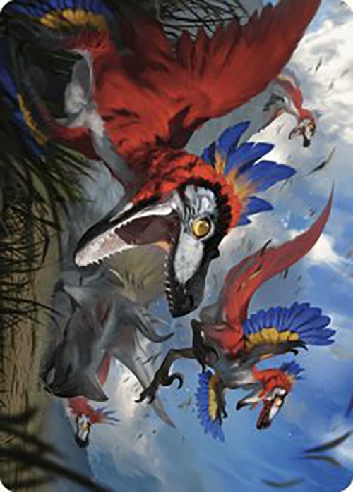 Wrathful Raptors Art Card [The Lost Caverns of Ixalan Art Series] | Galaxy Games LLC