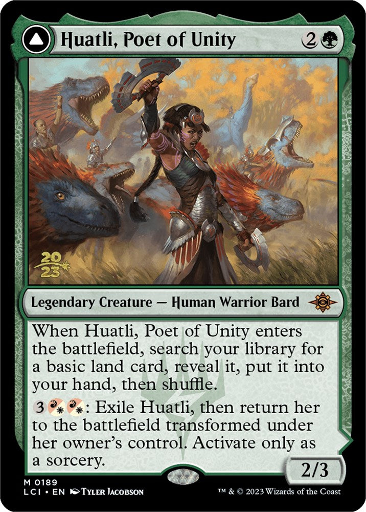 Huatli, Poet of Unity // Roar of the Fifth People [The Lost Caverns of Ixalan Prerelease Cards] | Galaxy Games LLC