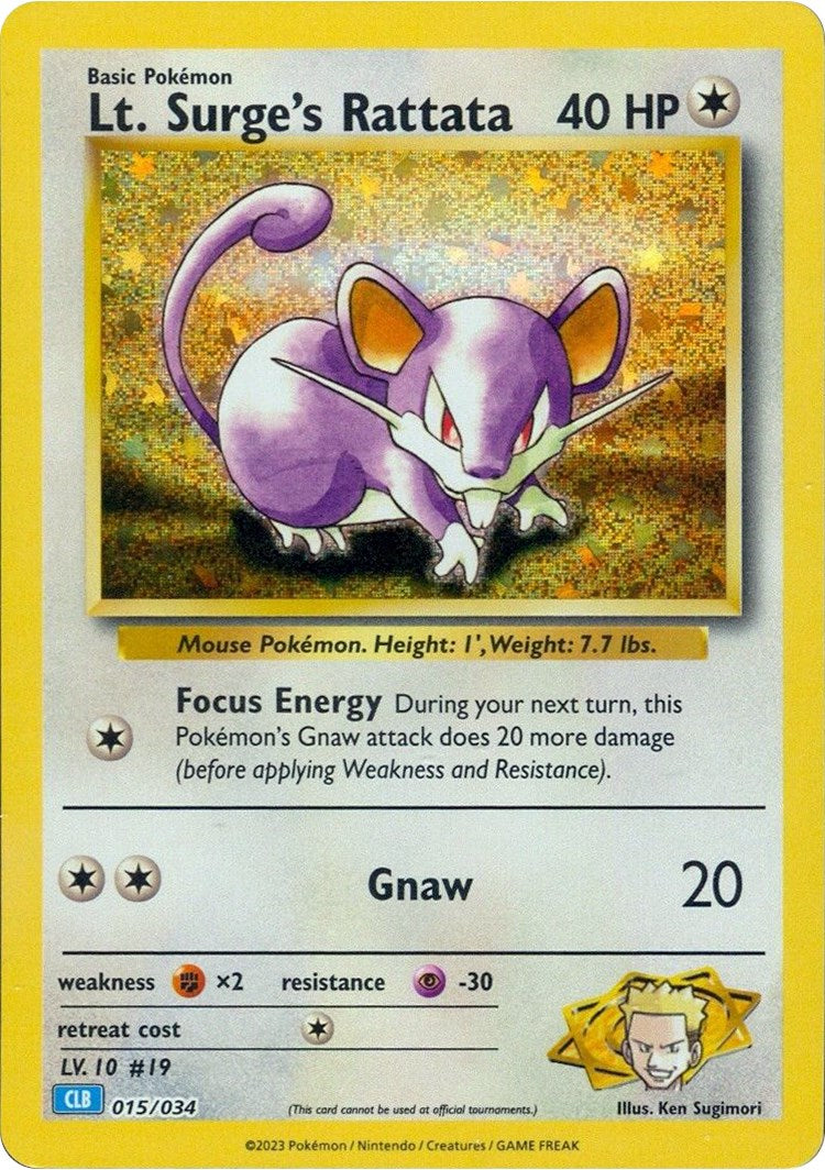 Lt. Surge's Rattata [Trading Card Game Classic] | Galaxy Games LLC