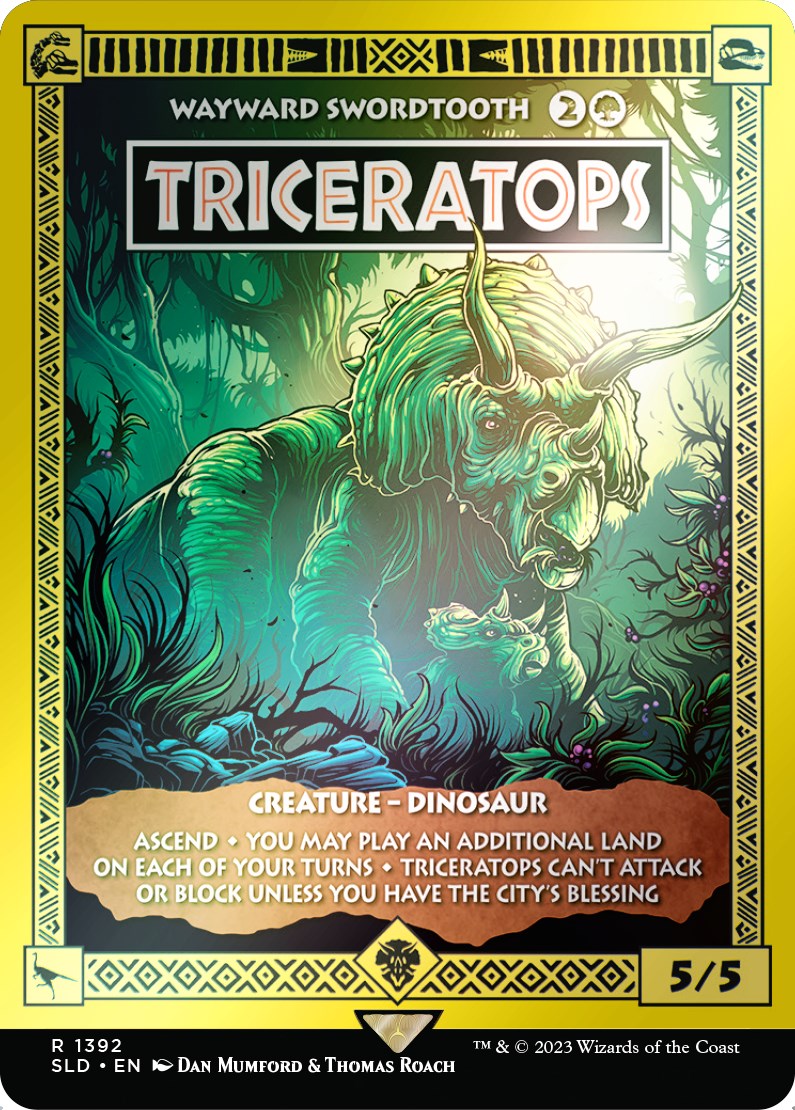 Triceratops - Wayward Swordtooth (Rainbow Foil) [Secret Lair Drop Series] | Galaxy Games LLC