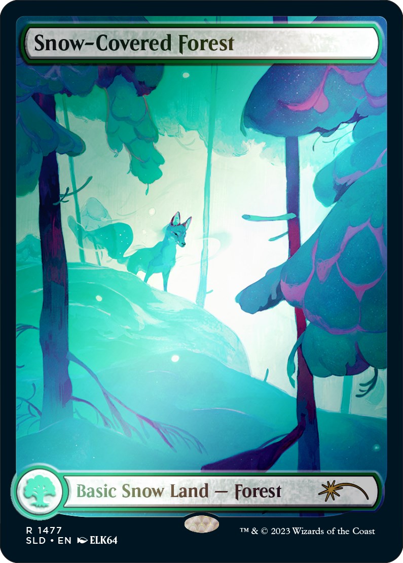Snow-Covered Forest (1477) (Rainbow Foil) [Secret Lair Drop Series] | Galaxy Games LLC