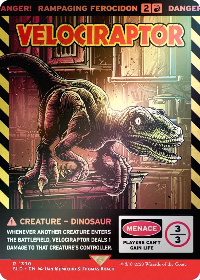 Velociraptor - Rampaging Ferocidon (Rainbow Foil) [Secret Lair Drop Series] | Galaxy Games LLC