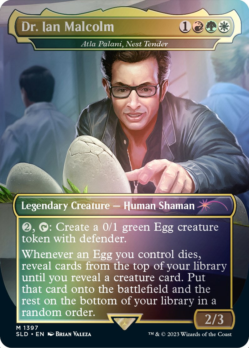 Dr. Ian Malcolm - Atla Palani, Nest Tender (Rainbow Foil) [Secret Lair Drop Series] | Galaxy Games LLC