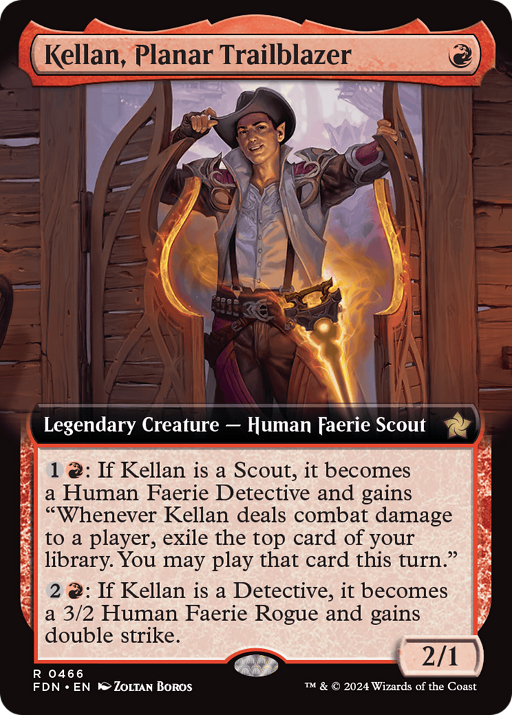 Kellan, Planar Trailblazer (Extended Art) [Foundations] | Galaxy Games LLC