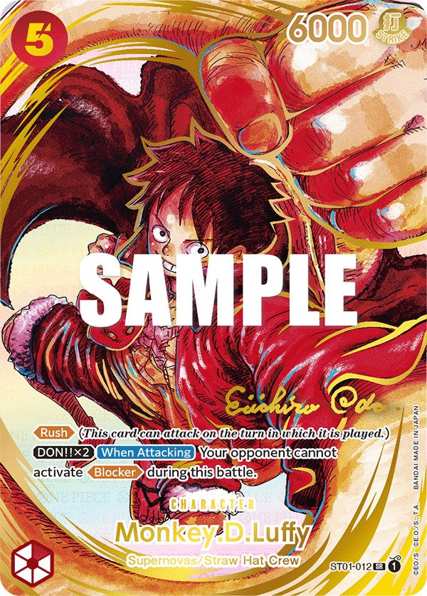 Monkey.D.Luffy (Alternate Art) (Gold-Stamped Signature) [Starter Deck: Straw Hat Crew] | Galaxy Games LLC