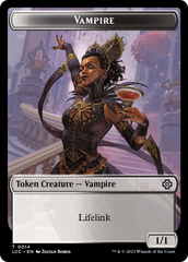 Vampire (0014) // Vampire Demon Double-Sided Token [The Lost Caverns of Ixalan Commander Tokens] | Galaxy Games LLC