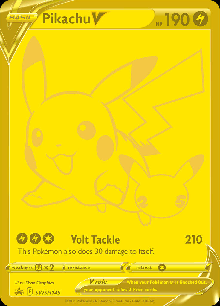 Pikachu V (SWSH145) (Celebrations) [Sword & Shield: Black Star Promos] | Galaxy Games LLC