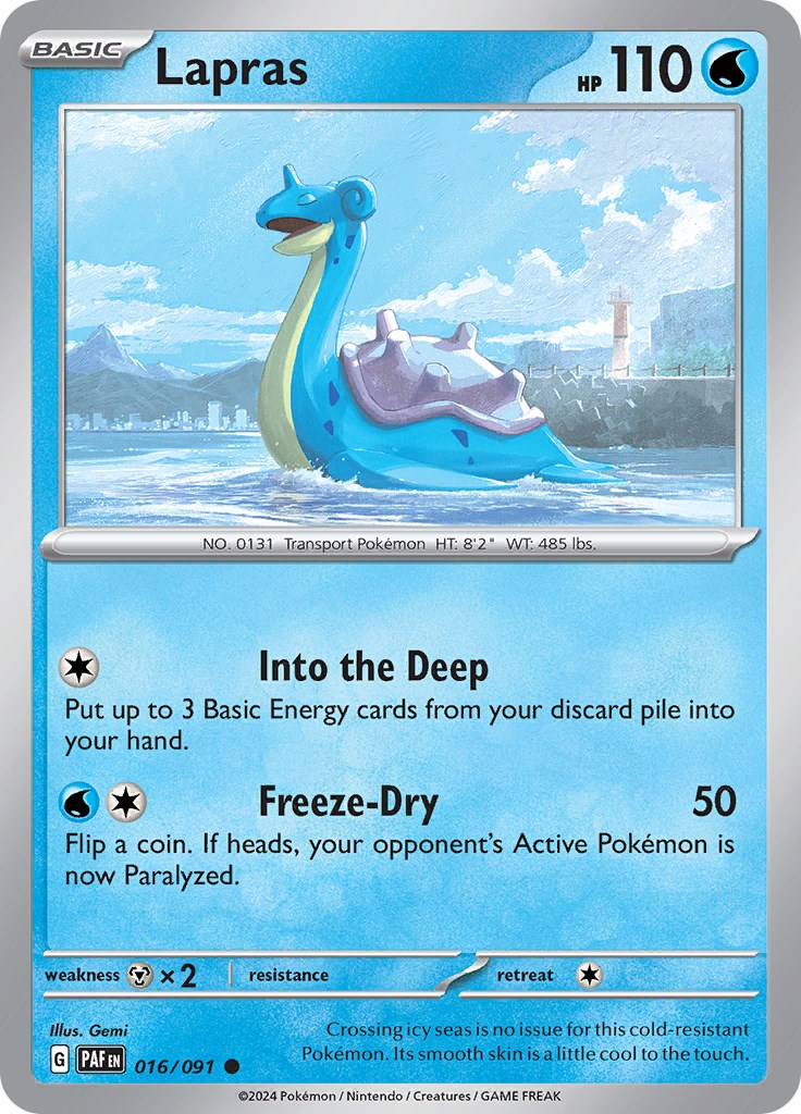 Lapras (016/091) [Scarlet & Violet: Paldean Fates] | Galaxy Games LLC