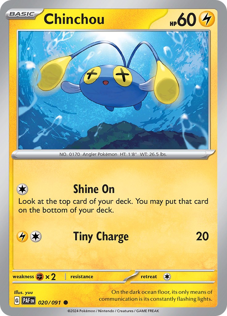 Chinchou (020/091) [Scarlet & Violet: Paldean Fates] | Galaxy Games LLC